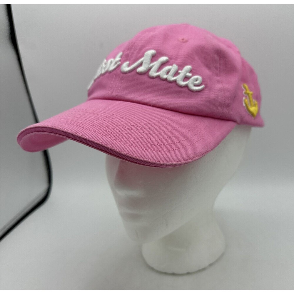First Mate Boating Fishing Baseball Cap Hat Anchor West Marine Pink Adjustable